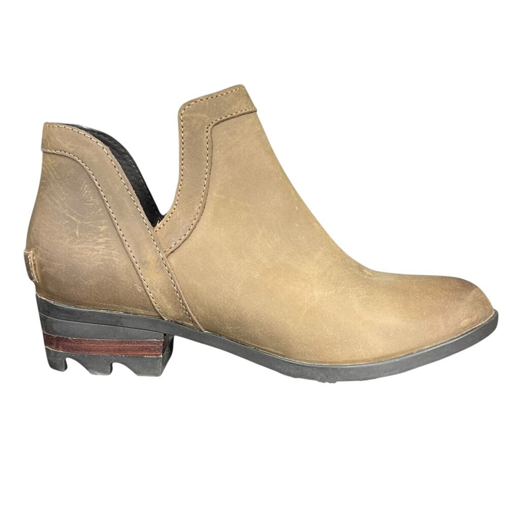 Sorel Light Brown Nubuck Cutout Ankle Booties